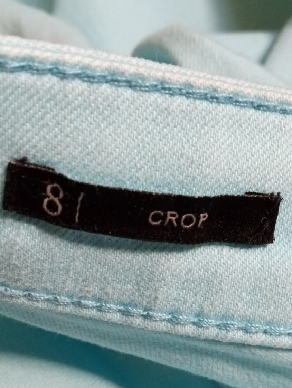 Talbots Light Aqua Crop Skinny Jeans Size 8 - Picture 7 of 7